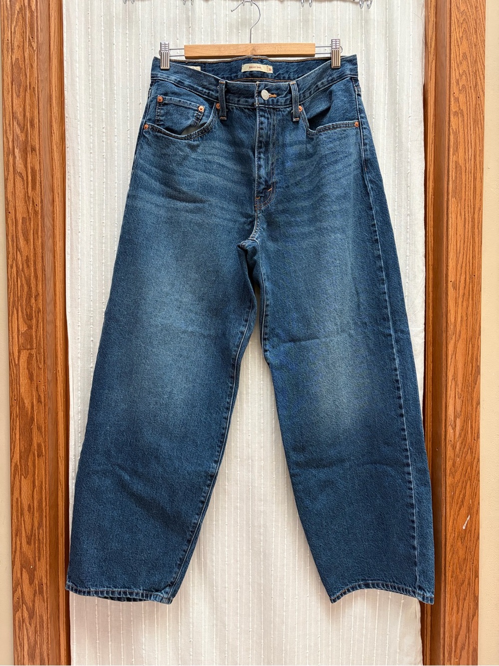 Levi's Premium Baggy Dad Wide-Leg Jeans Mid Blue Size 30